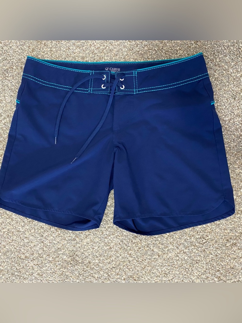 Carve Designs Women’s Boardshorts Cyan Blue Size Small EUC